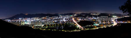 the spectacular night view of Anyang.の写真素材