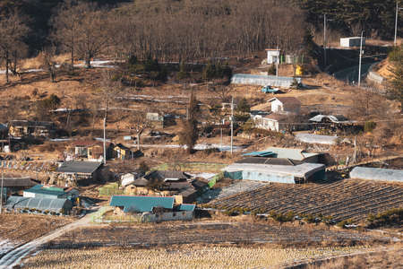 Landscape of Yeongwol, Gangwon-do, Koreaの写真素材