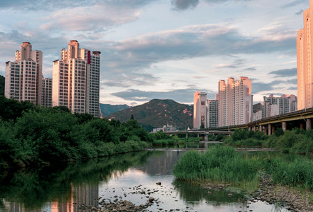 View of Anyang City, Gyeonggi-do, Korea