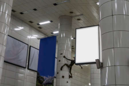 Subway Scenery and Advertising Mockupの写真素材