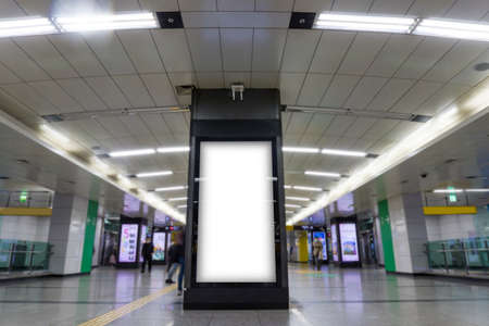 Subway Scenery and Advertising Mockupの写真素材