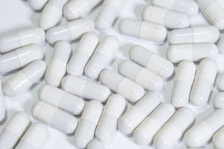 There are many capsule pills.の写真素材