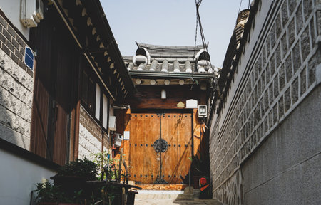 a traditional house in Seoul, Koreaのeditorial素材