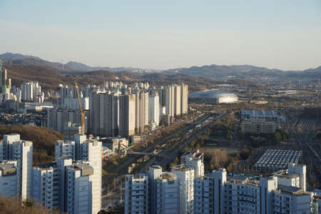 Apartment Landscape in Seoul, Korea