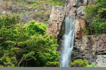 Waterfall in Anyang Bunkan Park, Koreaの写真素材