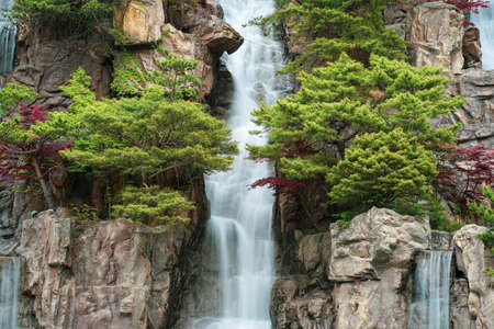 Waterfall in Anyang Bunkan Park, Koreaの写真素材