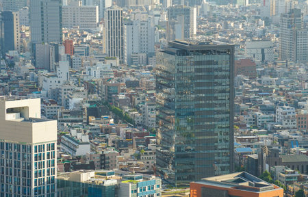 Apartment Landscape in Seoul, Korea