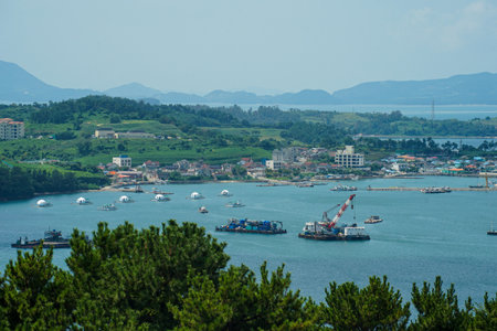 Landscape of Yeosu, South Jeolla Province, Koreaの写真素材