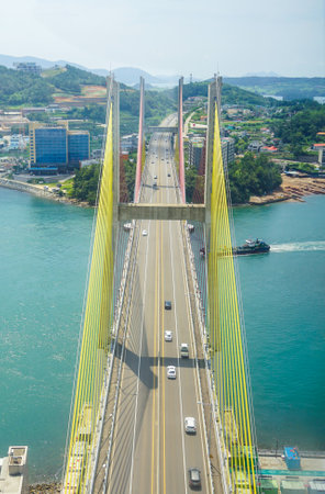 Landscape of Yeosu, South Jeolla Province, Koreaの写真素材