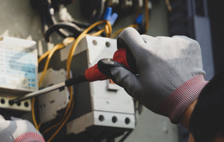 a picture of a man working on something