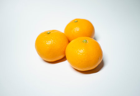 A picture of tangerines inside the studioの写真素材
