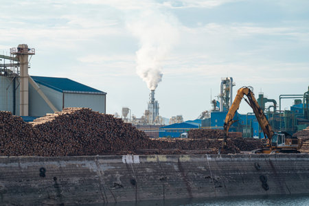 Factory View in Bukseong-gu, Incheon, Koreaの写真素材