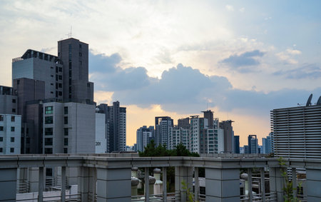 Apartment Landscape in Seoul, Koreaの写真素材