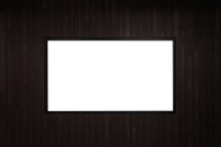 Advertising poster board inside department storeの写真素材