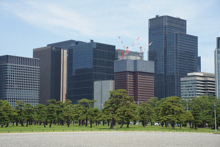 Tokyo Building Scenery in Japan, Chiyoda Cityの写真素材