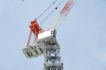 Tokyo Crane Landscape in Japanの写真素材
