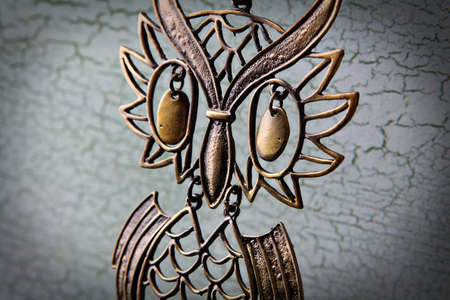 close up of a decorative owlの写真素材