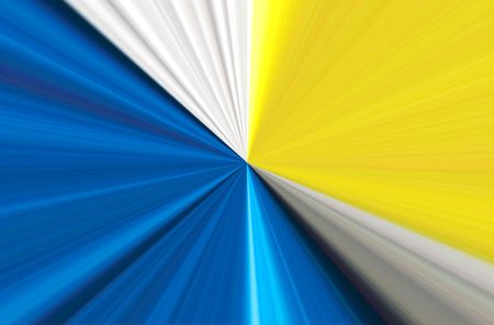 blue, yellow, white and gray abstract resembling travel through a tunnel at high speedの写真素材