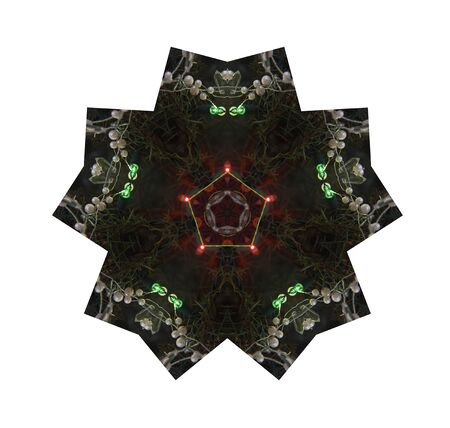 computer-generated illustration of Christmas decorations and lights