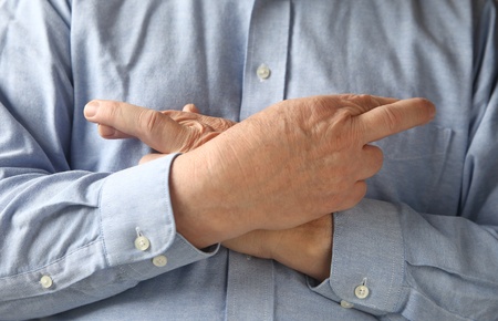 superstitious man hopes for luck