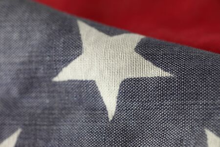 fabric USA flag close upの写真素材
