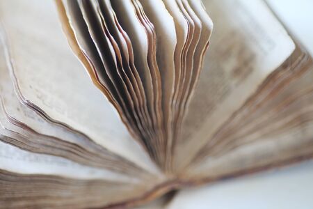 Open book of Psalms from 19th centuryの写真素材