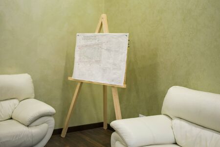 Soft white sofa in the negotiation room.の写真素材