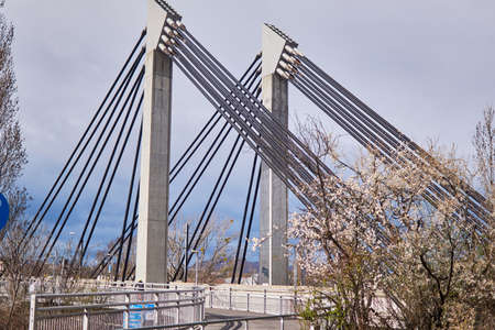 Vienna, Austria - March 11, 2020: View of the bridge in the city.のeditorial素材