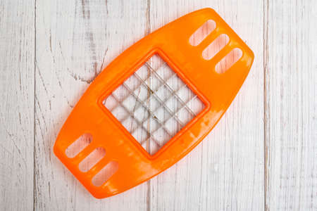 A device for cutting, grinding boiled chicken eggs.の写真素材