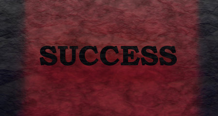 Success is a word made of stone. 3D rendering.の写真素材