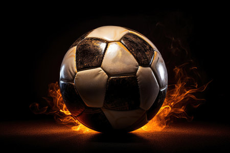 Soccer Radiance Revelation: Revel in the revelation of soccer radiance, a testament to the beauty and intensity encapsulated within the illuminated contours of the ballの素材