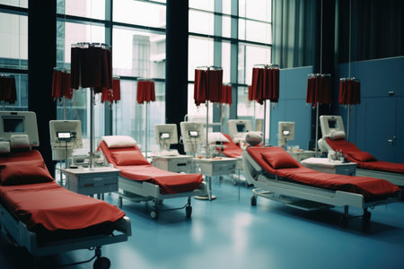 blood donation center illustrationの素材