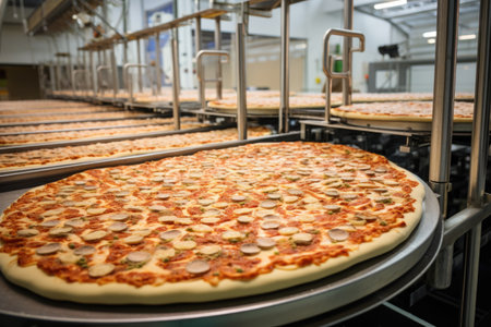Inside a workshop where pizza is being madeの素材