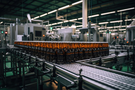 A production facility specializing in the bottling of beerの素材
