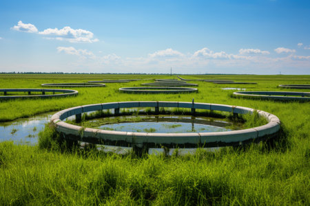 Farming infrastructure: a pipeline system for efficient water management in the countrysideの素材