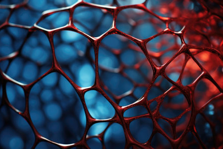 abstractions inspired by the microscopic realm, where lines and shapes create a visual narrative resembling cellular structures, deepening the connection between abstractionの素材