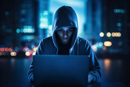 Tech Temptress: An alluring image of a woman hacker, her charisma drawing people into the intricate world of technology and cybersecurityの素材