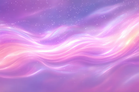 Ethereal Abstract Fantasy Background with Pink and Purple Dreamy Cosmic Waves.の素材