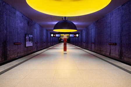 Munich metro station.のeditorial素材