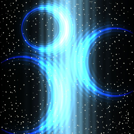 bright spheres in the night skyのイラスト素材