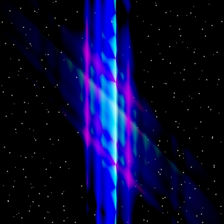 the polar lights in the night skyのイラスト素材