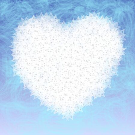 volume heart in the blue skyのイラスト素材