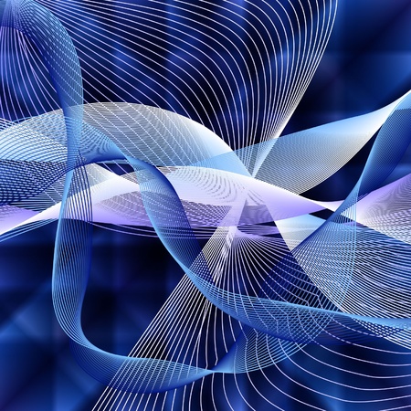 chaotic color tapes on a blue backgroundのイラスト素材