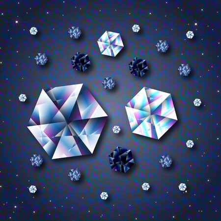 blue diamonds on a blue backgroundのイラスト素材