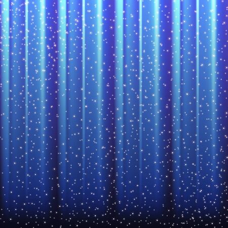 bright stars on blue folds from fabricのイラスト素材