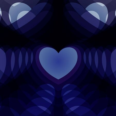 blue heartのイラスト素材