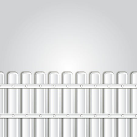 paper fence on a gray backgroundのイラスト素材