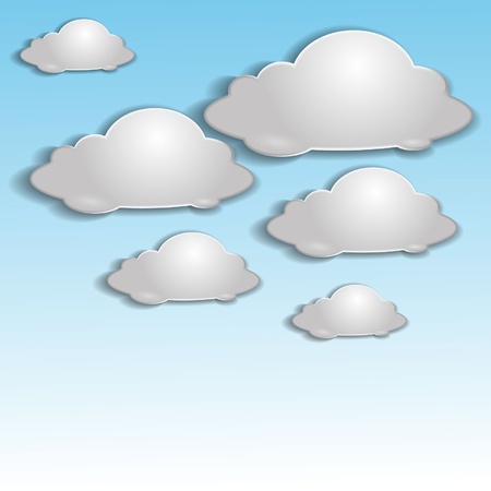 gray clouds on a blue backgroundのイラスト素材
