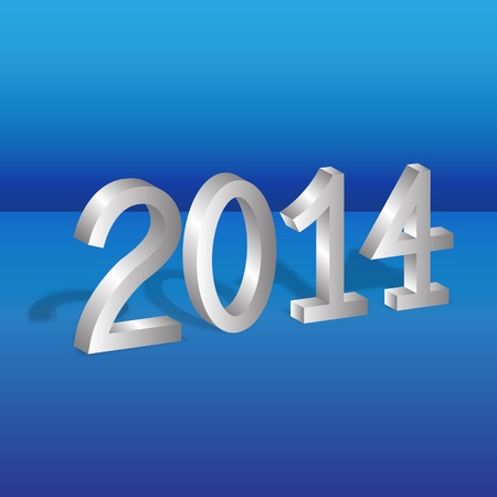 2014 on a blue backgroundのイラスト素材