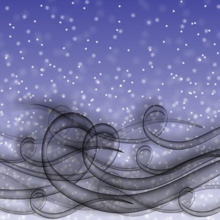 snow blizzard on a blue backgroundのイラスト素材